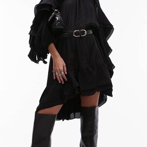 & other stories Elegant Black Ruffled Dress